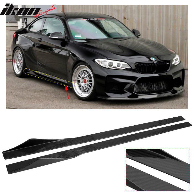 Universal 75 Inch Side Skirt Extension Splitter Carbon Fiber CF