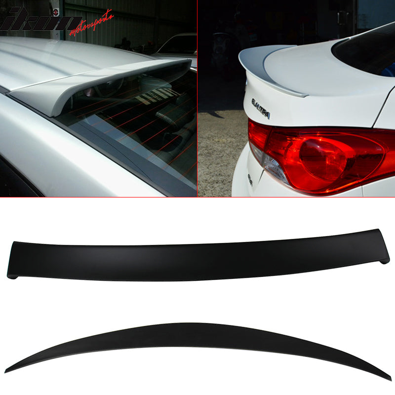 Fits 10-15 Hyundai Elantra OE Trunk Spoiler & Roof Wing UnABS