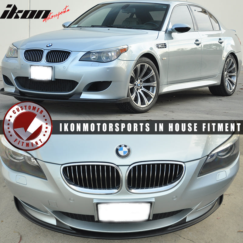 Compatible With 2006-2011 BMW E60 M5 Only H Style Front Bumper Lip Painted Factory Color