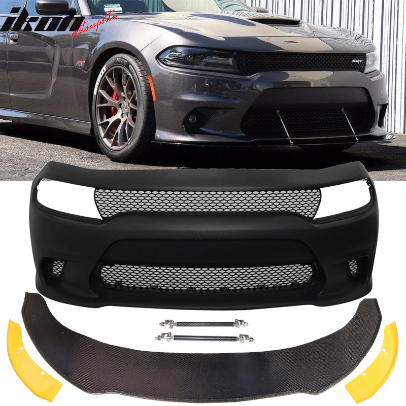 2015-2023 Dodge Charger SRT8 Hellcat Front Bumper Cover With Lip