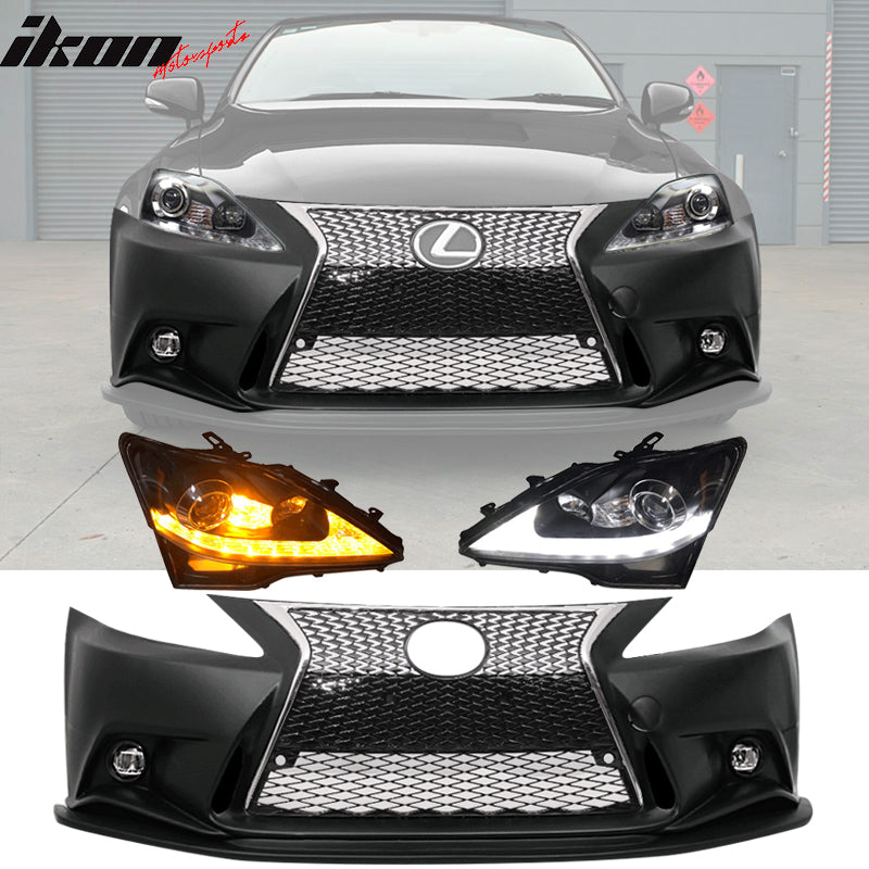 2006-2013 Lexus IS250 IS350 F-Sport Front Bumper Bumper & Headlight