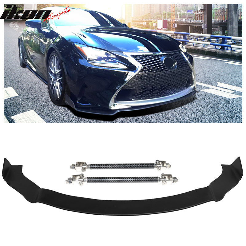 2015-2017 Lexus RC Base Coated Textured Front Lip & Splitter Rod