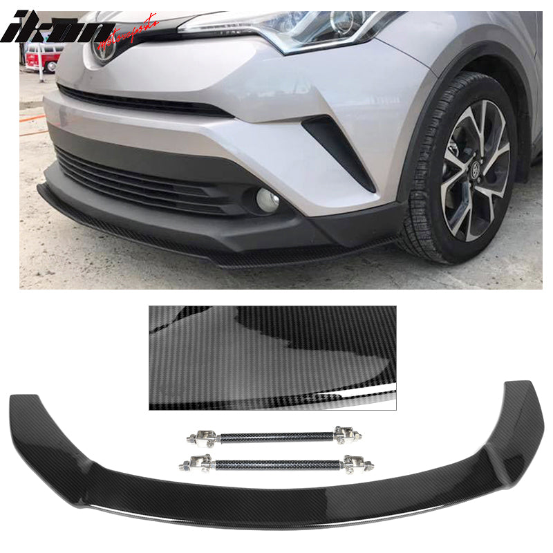 2018-2019 Toyota CHR Front Bumper Splitter Lip w/ Hardware CF Print