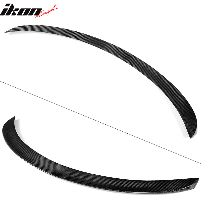 Fits 17-23 Tesla Model 3 IKON Style Front Lip +Trunk Spoiler - Carbon Fiber