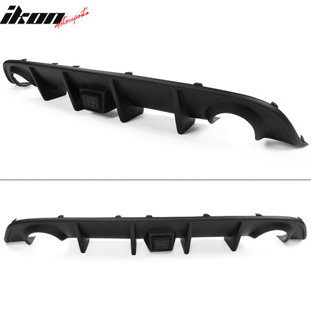 Fits 15-23 Charger SRT Rear Diffuser V2 Side Valance Lip W/ Smoke LED Brake Lamp