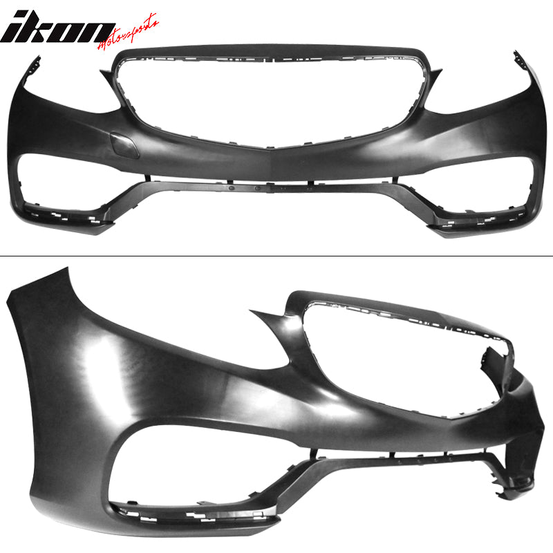 IKON MOTORSPORTS Front Bumper Compatiable with 2014-2016 E-Class W212, AMG Style Lip,Trim,Vents