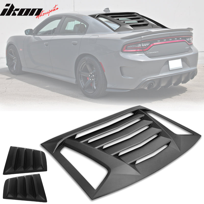 2011-2023 Dodge Charger Black Rear Window Louver Side Quarter Scoop