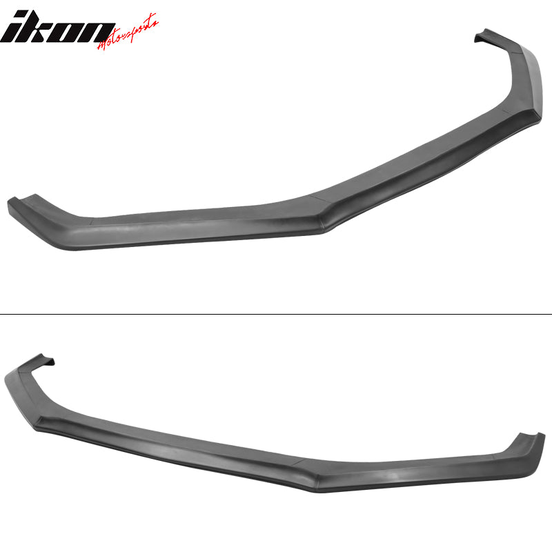 IKON MOTORSPORTS, Front Bumper Lip & Front Lip Splitter Winglets Compatible With 2013-2016 Subaru BRZ, 2PCS Front Bumper Chin Winglets PU Poly Urethane Unpainted Black CS Style, 2014 2015