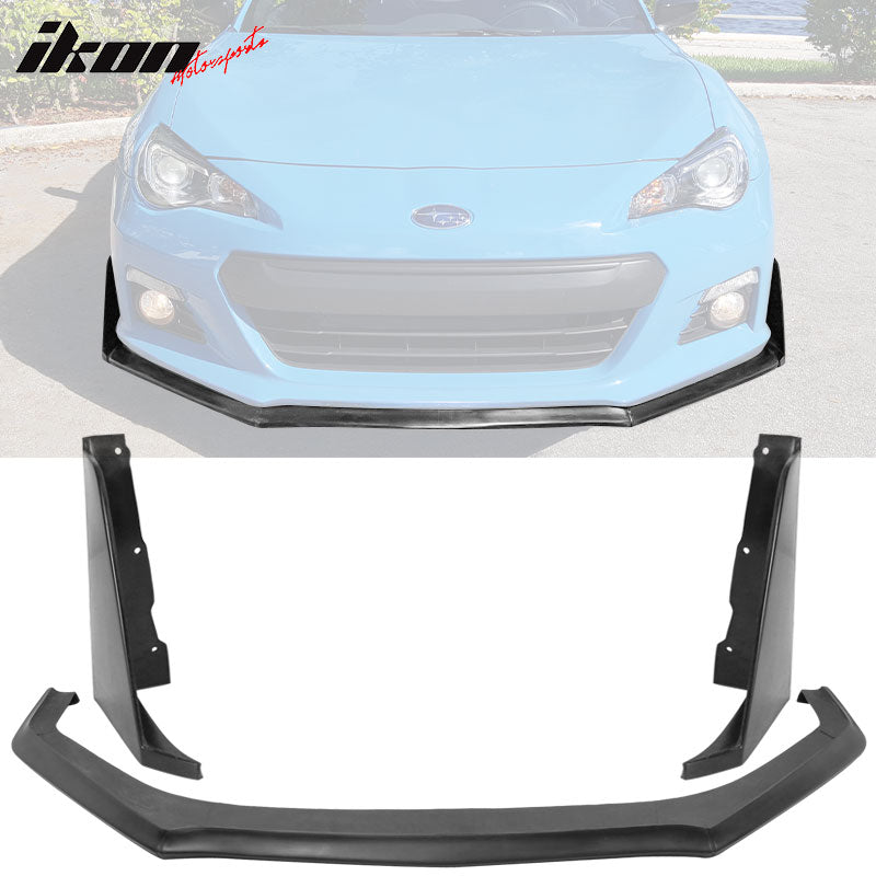 2013-2016 Subaru BRZ Black Front Bumper Lip Splitters Winglets 2PCS PU