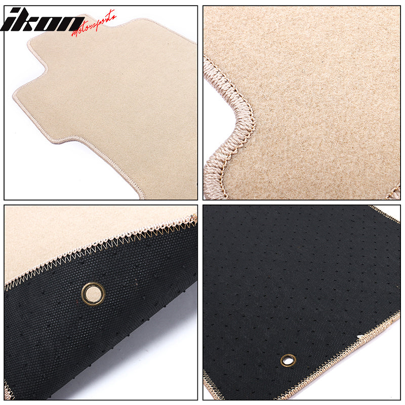 06-11 E90 3 Series Car Floor Mats Liner Nylon Front Rear Carpet Beige FOR: (BMW)