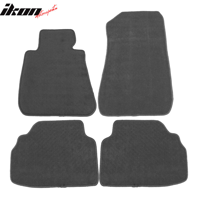 06-11 E90 3 Series Floor Mats Liner Nylon Front Rear Carpet Gray Set FOR: (BMW)