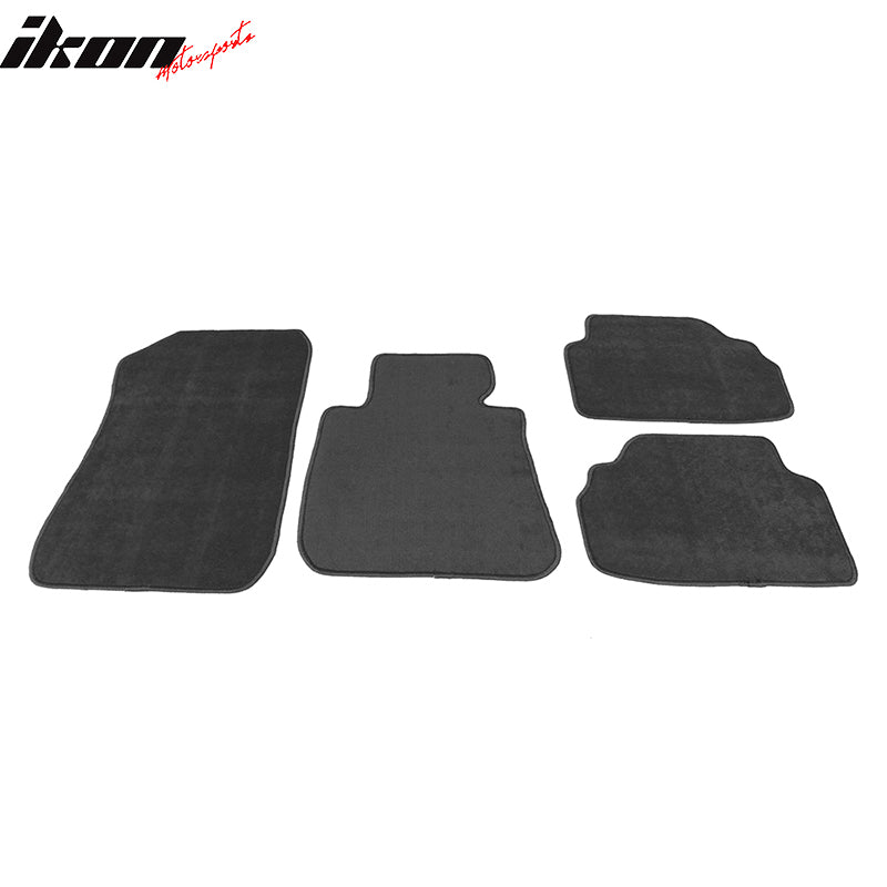 06-11 E90 3 Series Floor Mats Liner Nylon Front Rear Carpet Gray Set FOR: (BMW)