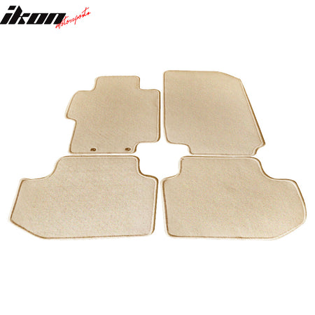 Fits 03-07 Honda Accord Floor Mats Carpet Front & Rear Beige 4PC - Nylon