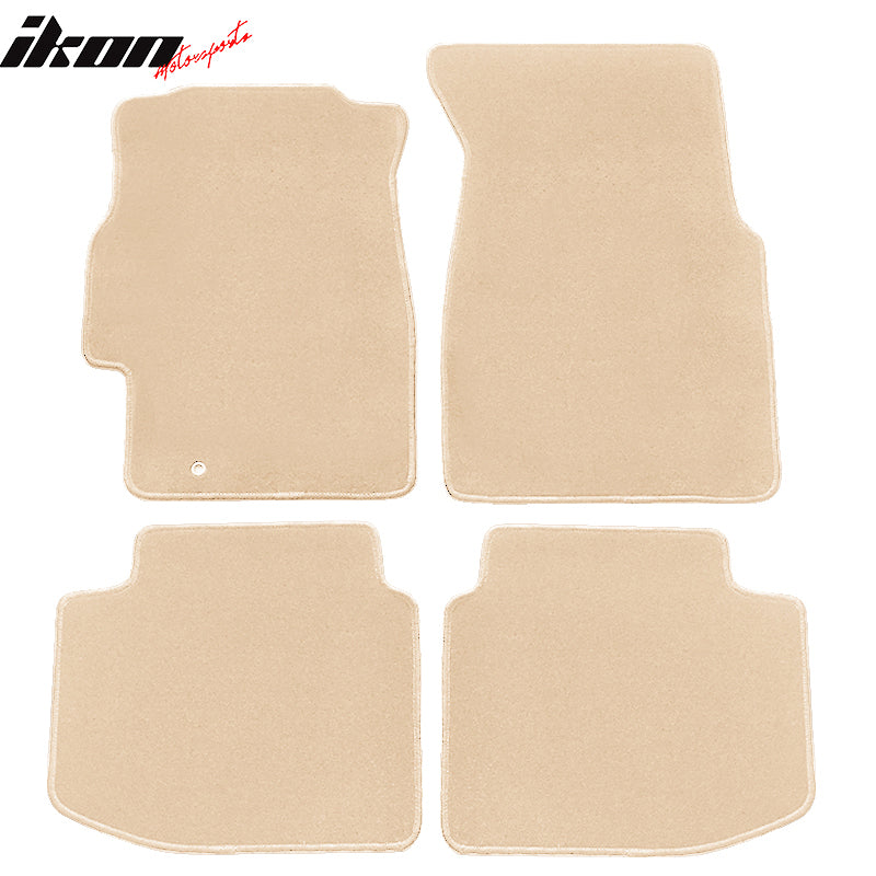 Fits 96-00 Honda Civic Floor Mats Liners Nylon Beige Non-Slip Auto Carpet 4PC