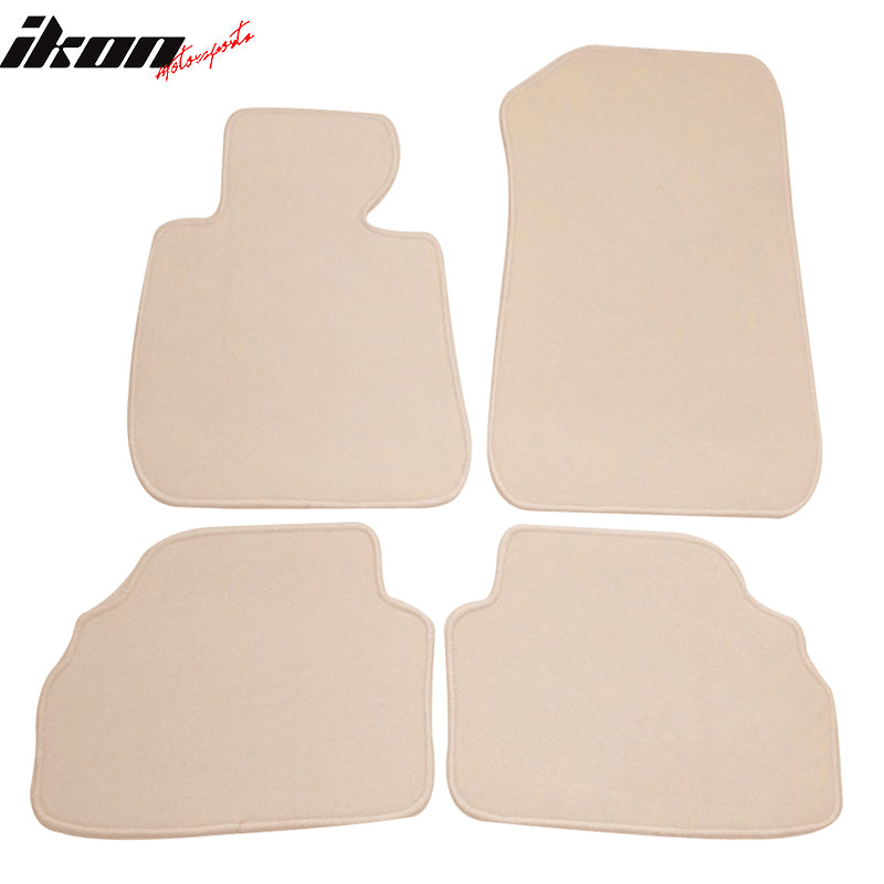 07-13 E92 3-Series 4PCS Front & Rear Floor Mats Carpets Nylon Beige FOR: (BMW)