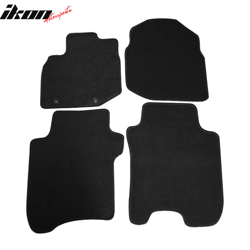 Floor Mats Compatible With 2006-2012 HONDA FIT, Nylon Front Rear Carpet by IKON MOTORSPORTS, 2007 2008 2009 2010 2011