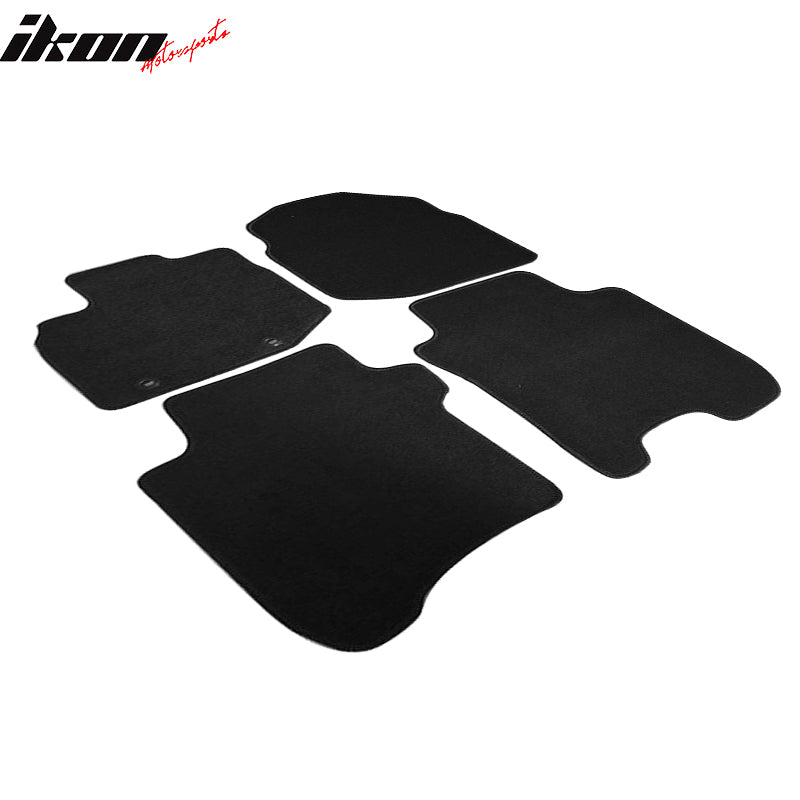 Floor Mats Compatible With 2006-2012 HONDA FIT, Nylon Front Rear Carpet by IKON MOTORSPORTS, 2007 2008 2009 2010 2011