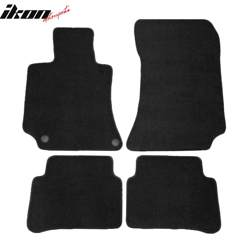 Floor Mats Compatible With 2010-2016 Benz W212, E-Class Factory Fitment Car Floor Mats Front & Rear Nylon by IKON MOTORSPORTS, 2011