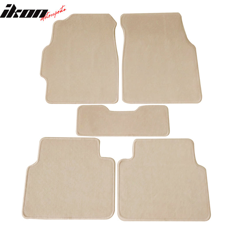 Fits 94-01 Acura Integra 5PCS Auto Car Floor Mat Carpet Front & Rear Beige Nylon