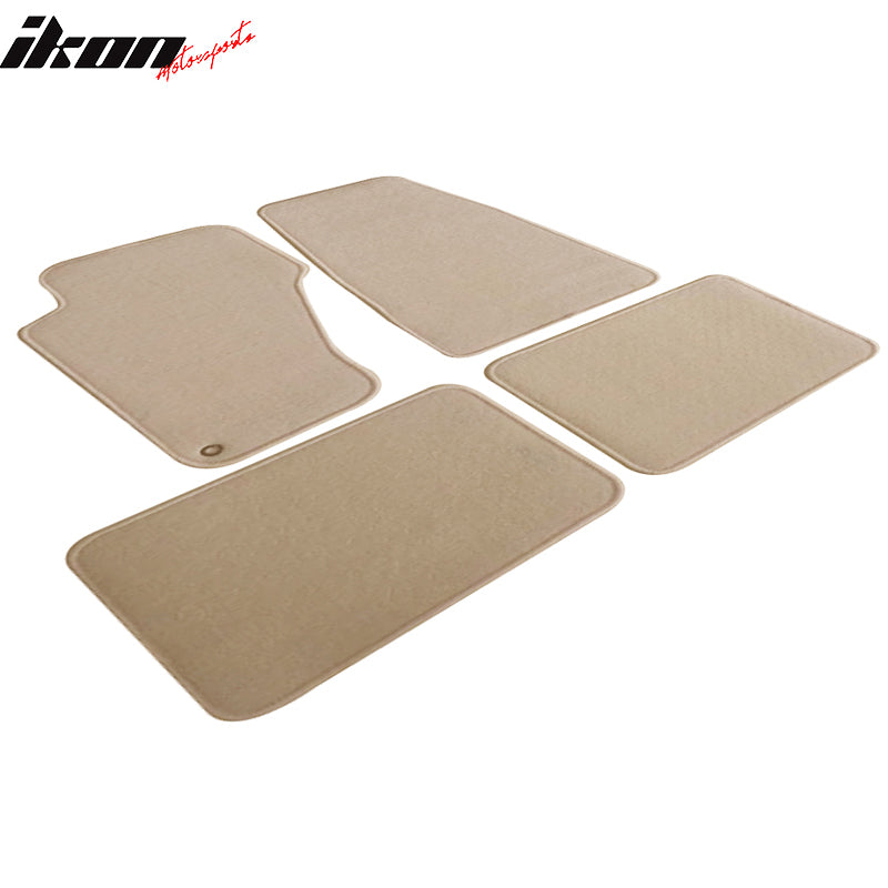 Fits 99-04 Jeep Grand Cherokee Floor Mats Carpet Front & Rear Beige 4PC - Nylon