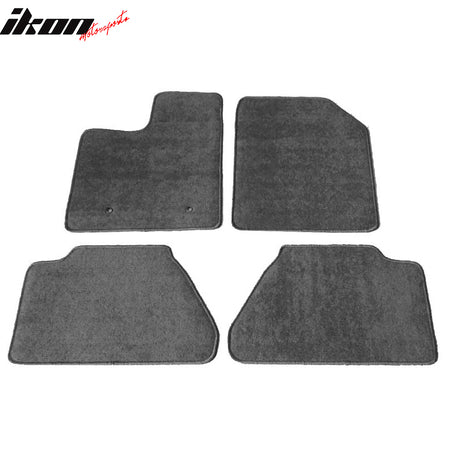 Fits 07-13 Ford Edge 4PCS Auto Car Floor Mats Carpet Front & Rear Gray Nylon