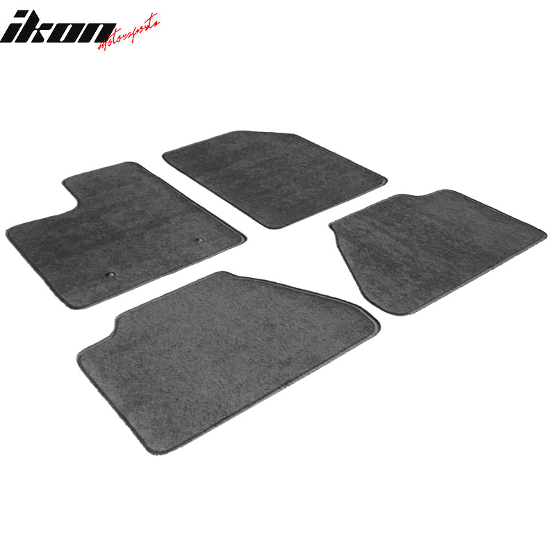 Fits 07-13 Ford Edge 4PCS Auto Car Floor Mats Carpet Front & Rear Gray Nylon