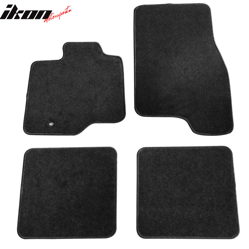 Floor Mats Compatible With 2003-2010 Ford Expedition, 4Dr Factory Fitment Car Floor Mats Front & Rear Nylon by IKON MOTORSPORTS, 2004 2005 2006 2007 2008 2009