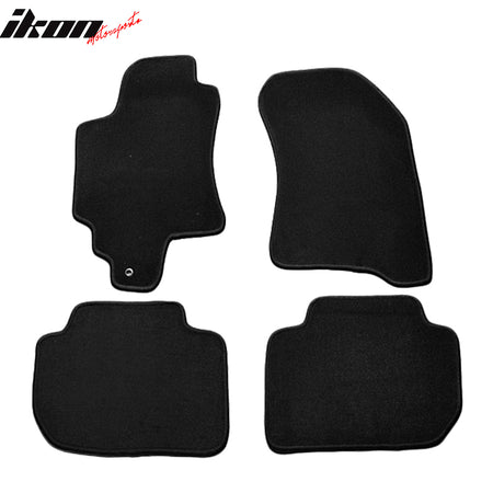 Floor Mats Compatible With 2006-2014 Subaru Tribeca, Nylon Black Front Rear Carpet by IKON MOTORSPORTS, 2007 2008 2009 2010 2011 2012 2013