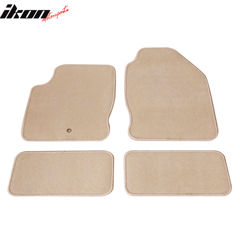 Fits 00-07 Ford Focus Floor Mats Carpet Front & Rear Beige 4PC - Nylon