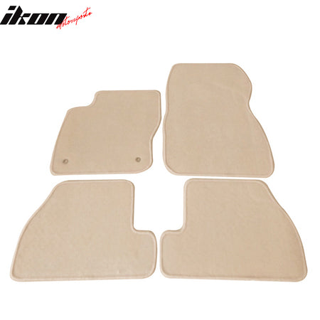 Fits 11-15 Ford Focus Beige Nylon Floor Mats Carpets Front & Rear - 4PCS