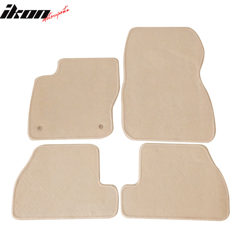 Fits 11-15 Ford Focus Beige Nylon Floor Mats Carpets Front & Rear - 4PCS