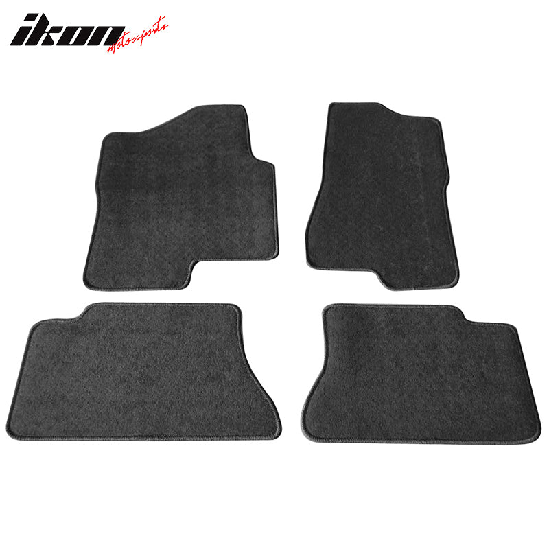 Fits 99-06 Chevrolet Silverado 1500 Crew Cab Floor Mats Front Rear Gray -Nylon