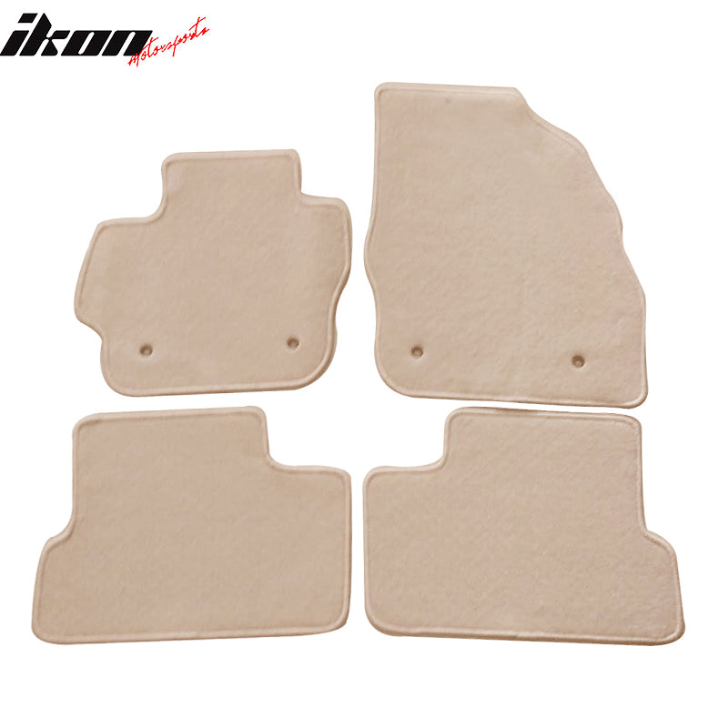 Fits 10-13 Mazda 3 Floor Mats Beige Nylon Carpet Front Rear Row 4PC Protector