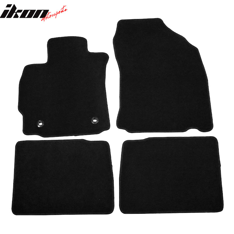 Fits 14-16 Scion TC Floor Mats Carpet Front & Rear Black 4PC - Nylon