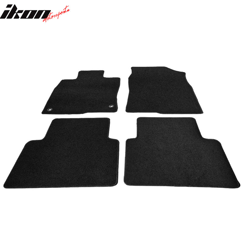 Fits 16-21 Honda Civic 4DR Floor Mats Nylon Black Non-Slip Auto Carpets 4PC