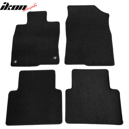 Fits 16-21 Honda Civic 4DR Floor Mats Nylon Black Non-Slip Auto Carpets 4PC