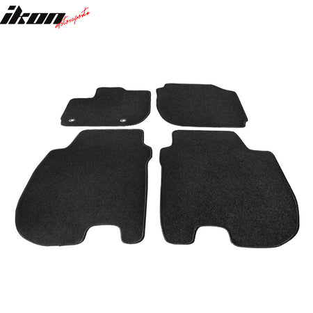 Fits 15-20 Honda Fit GK Floor Mats Carpet Front & Rear Black 4PC - Nylon