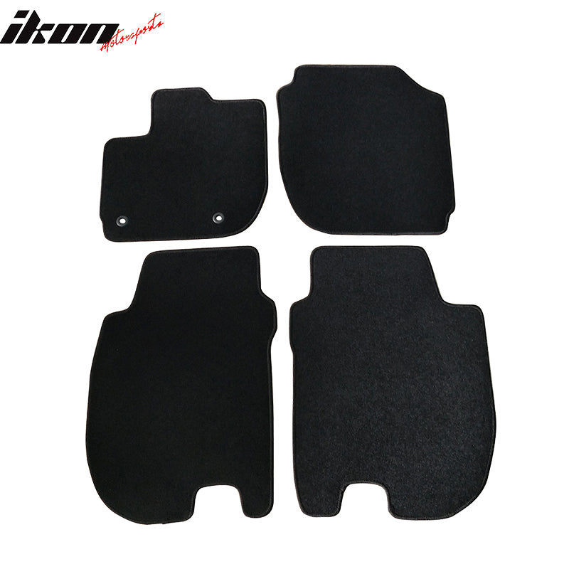 Fits 15-20 Honda Fit GK Floor Mats Carpet Front & Rear Black 4PC - Nylon