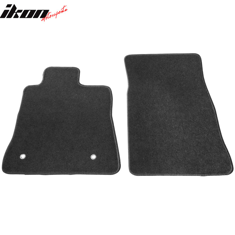 Fits 16-24 Chevy Camaro Floor Mats Front Black Carpets 2PCS Set - Nylon