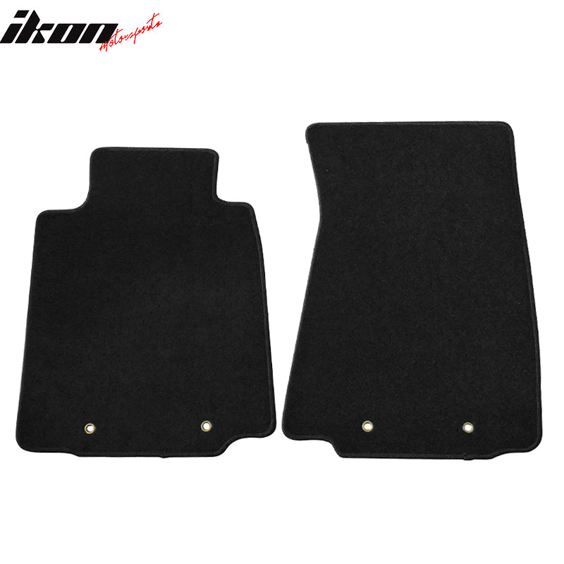 IKON MOTORSPORTS, Floor Mat Compatible With 2009-2019 Nissan 370Z, Factory Fitment Nylon Front Car Floor Mats Liner Carpets Replacement 2PCS