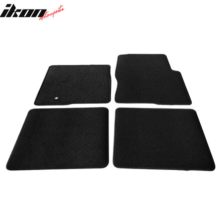 Fits 09-14 Ford F150 Crew Cab Black Nylon Front Rear Floor Mats Carpets 4PC