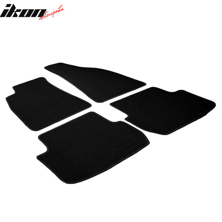 Fits 02-04 Audi A4 Black Nylon Front Rear Floor Mats Carpets 4PC