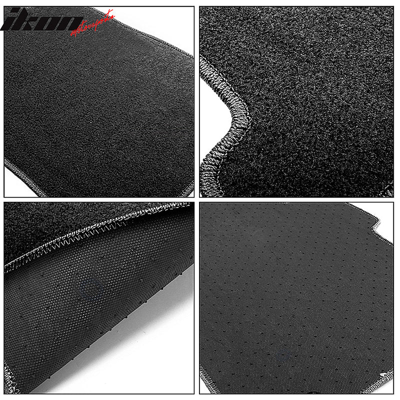 Fits 02-04 Audi A4 Black Nylon Front Rear Floor Mats Carpets 4PC