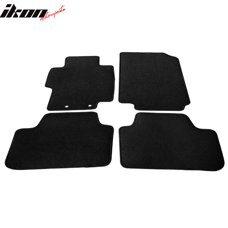 Floor Mats Compatible With 2004-2008 Acura TSX, Nylon Front Rear Flooring Protection Interior Carpets 4PC By IKON MOTORSPORTS, 2005 2006 2007