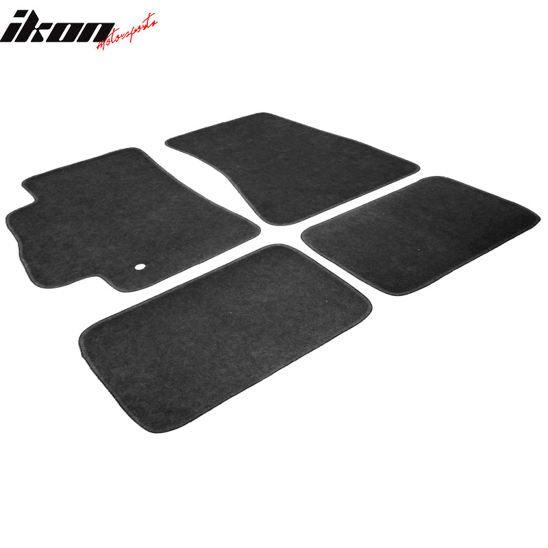 Floor Mats Compatible With 1993-1998 Toyota Supra, 4 PCS Black Nylon Front Carpets Flooring Protection Interior By IKON MOTORSPORTS, 1994 1995 1996 1997