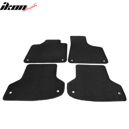 Fits 06-13 Audi A3 Black Nylon Floor Mats Carpets 4 PCS