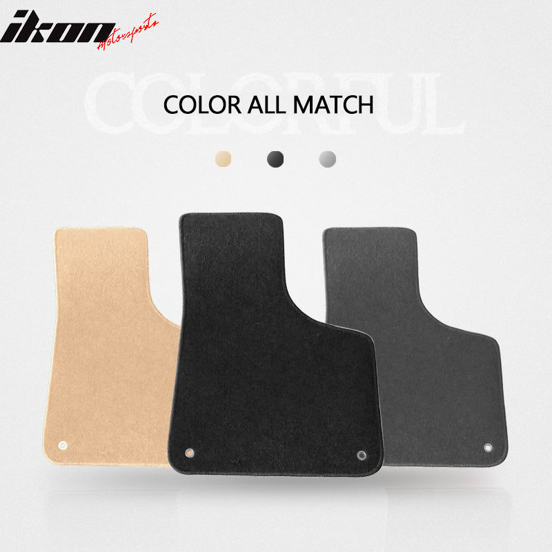 Fits 06-13 Audi A3 Black Nylon Floor Mats Carpets 4 PCS