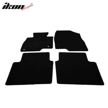 Floor Mats Compatible With 2014-2021 Mazda 6, 4 PCS Black Nylon Front Carpets Flooring Protection Interior By IKON MOTORSPORTS, 2014 2015 2016