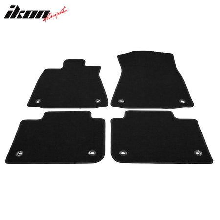 Floor Mats Compatible With 13-20 Lexus GS, Black Nylon Flooring Protection Interior Carpets by IKON MOTORSPORTS, 2014 2015 2016