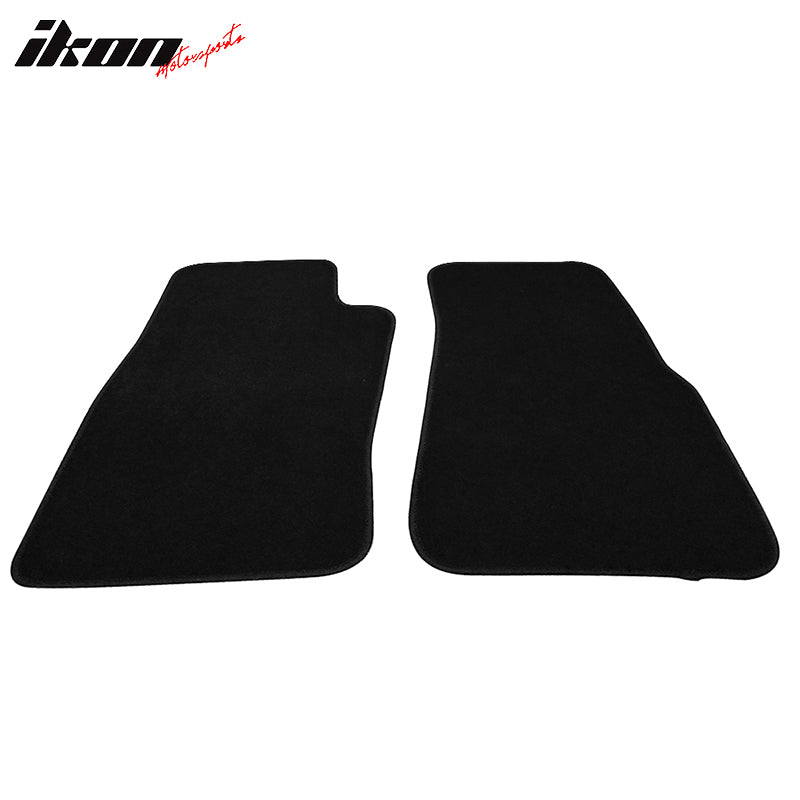 Floor Mats Compatible With 96-02 Ford Ranger, Black Nylon Flooring Protection Interior Carpets by IKON MOTORSPORTS, 1997 1998 1999 2000 2001